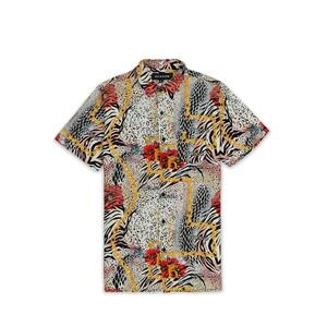 Reason Men's Multicolor Born To Be Wild‎ Short Sleeve Button Up Shirt Size M NWT